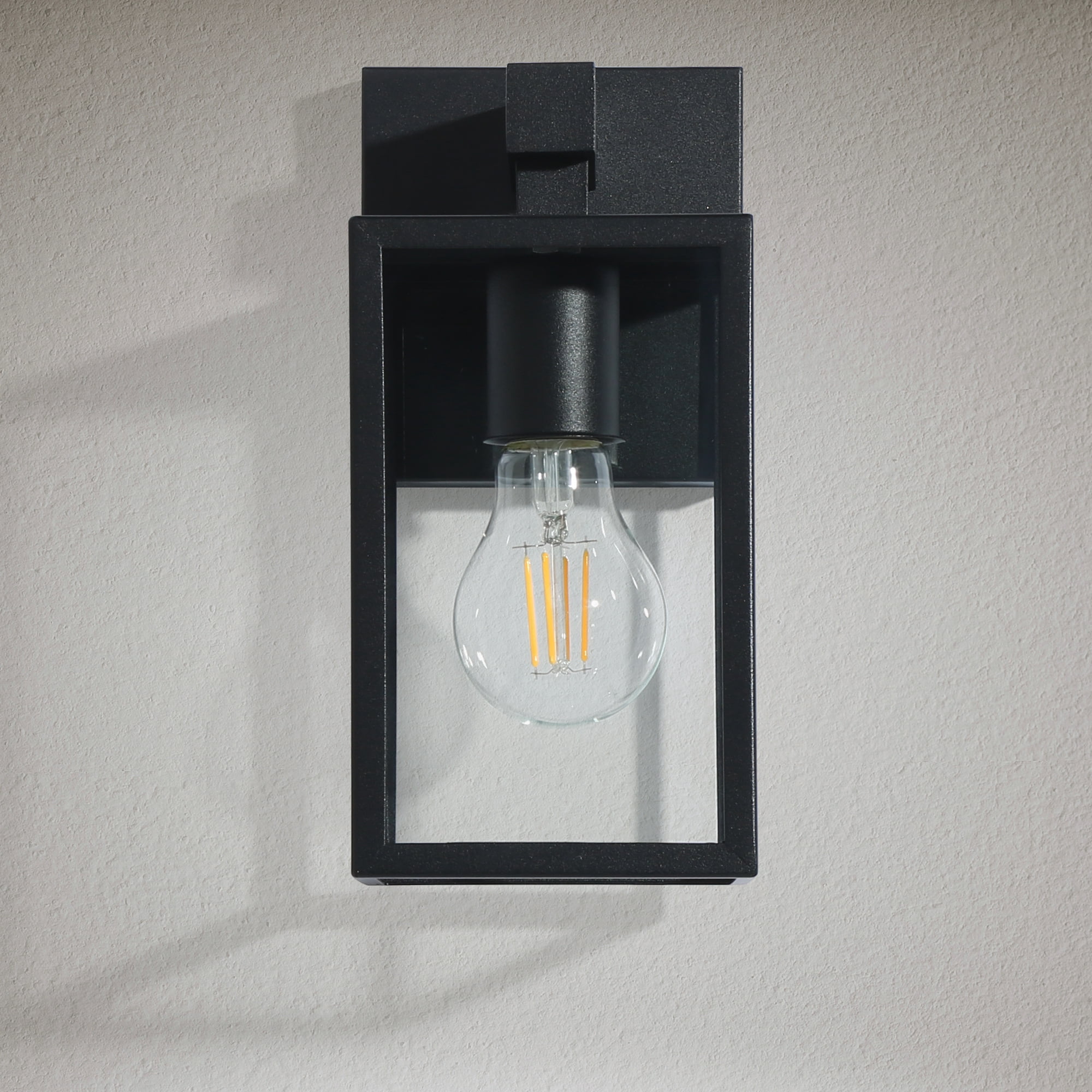 Orlan 2 -Light 9.3-in H Matte Black Hardwired Outdoor Wall Light