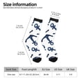 thumbnail image 2 of Vsdgher Navy Blue Anchor Crew Socks for Men & Women, Breathable Casual Athletic Ankle Socks, 2 of 6
