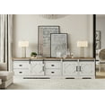 thumbnail image 5 of WAMPAT Farmhouse TV Stand for up to 110" TVs Wood TV Cabinet with Drawers and Adjustable Shelf for Living Room, Cream White, 5 of 8