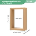 thumbnail image 3 of 2-Pack Dried Flower Frame, 4 x 6 Inch Double Acrylic Wooden Dried Flower Photo Floating Frame [Wood Color], 3 of 7
