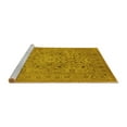 thumbnail image 2 of Ahgly Company Machine Washable Indoor Round Oriental Yellow Industrial Area Rugs, 6' Round, 2 of 4