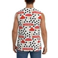 thumbnail image 4 of Easygdp Forest Mushrooms Men's Breathable Tank Tops Sleeveless Sporty T Shirts for Basketball, Mountaineering, Bodybuilding -Large, 4 of 8