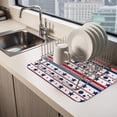 thumbnail image 2 of Red White Blue Star Stripes Dish Drying Mats for Kitchen Counter, Patriotic Polka Dots Absorbent Coffee Bar Mat with Non-slip Rubber Backed Quick Drying Dish Rack Pad 12"x16", 2 of 9
