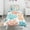 Coastal Coral, variant on Flamingo and Palm Leaves Tropical Hawaii Duvet Cover and Pillowcase Set for Single Bedding, Bedroom Accessories for Kids Teens