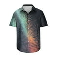 thumbnail image 2 of EQWLJWE Compression Shirt for Men Short Sleeve Button Up Blouse 3D Printed Lapel Collar Lightweight Wrinkle Resistant Cool Beach Shirt for Valentine's Day, 2 of 5