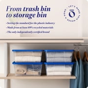 Homz Snaplock Storage Container - Stackable Plastic with Lid - 4 Pack, 41-Qt