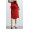 thumbnail image 3 of Women’s Classic Below Knee Pencil Skirt Stretch Line Midi Skirt of Business Casual Outfits, 3 of 4