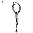 thumbnail image 6 of Jiaroswwei 1Pc Men Fashion Long Chain Ear Piercing Loop Clip Hoop Earring Jewelry Gift, 6 of 7