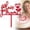C, variant on Mother's Day Cake Topper, Acrylic Gold Flower Love You Mom Cake Decor for Mom Birthday Party, 5.51"×4.33" 1 PC