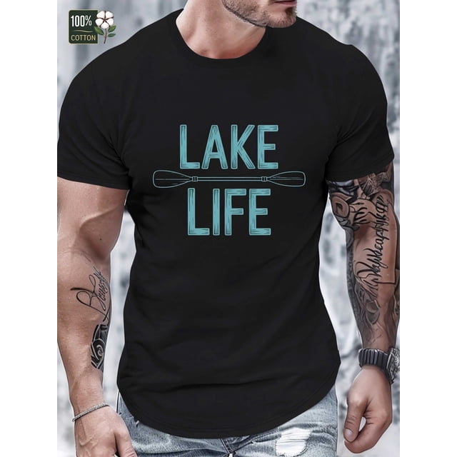 T-Shirt Unisexe à Manches Courtes et Col Rond avec Design Graphique Codé en Pagaie D1154, jusqu'à la Taille 5TG