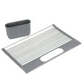 thumbnail image 5 of Over-the-Sink Roll-Up Drying Rack with Utensil Holder by Home Marketplace, 5 of 7