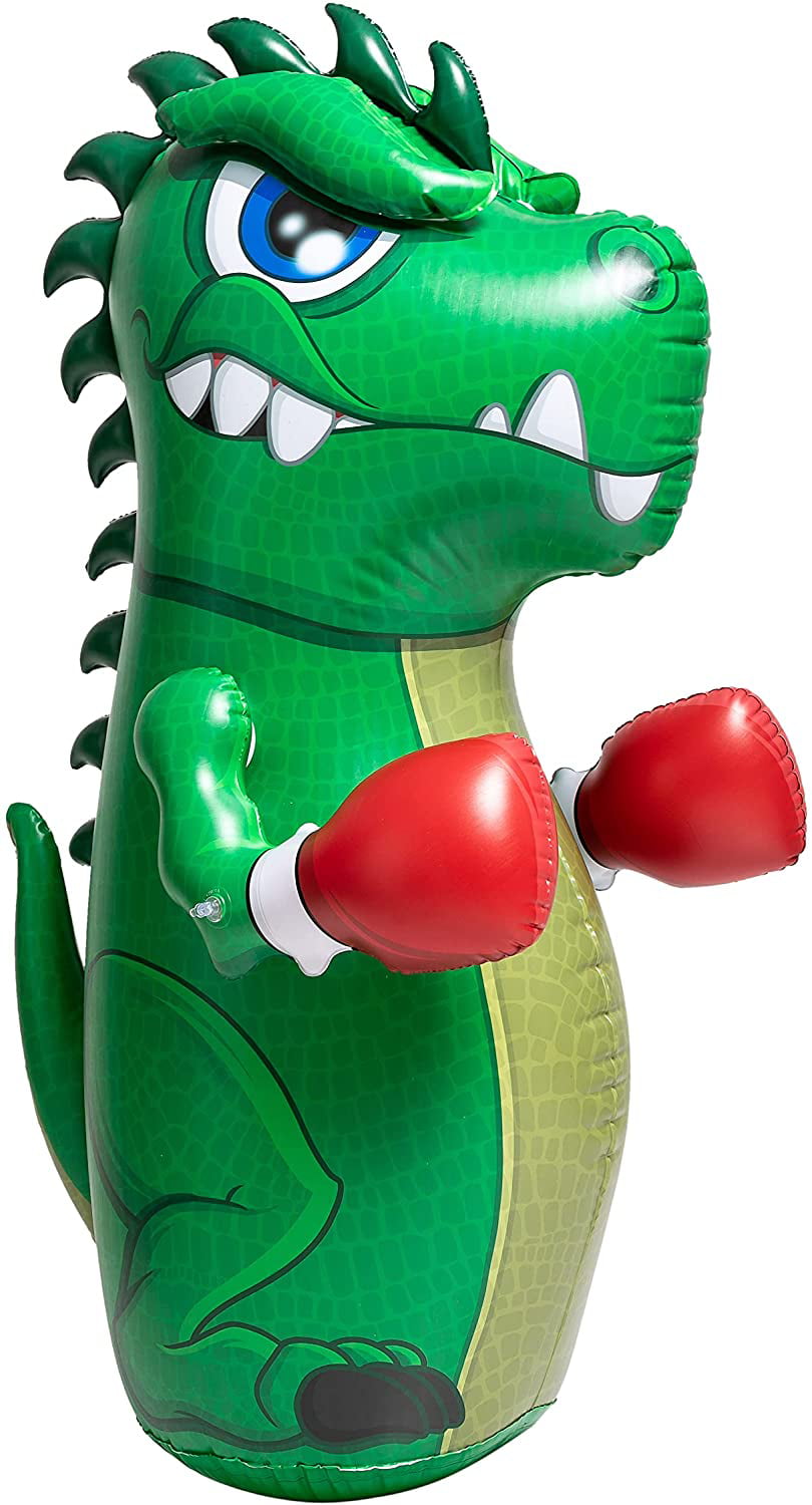 Inflatable T-Rex Dinosaur Bopper 47 Inches Kids Punching Bag with Bounce 