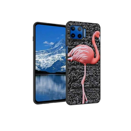Compatible with Moto G 5G Plus Phone Case, Flamingo-5 Case Men Women, Flexible Silicone Shockproof Case for Moto G 5G Plus