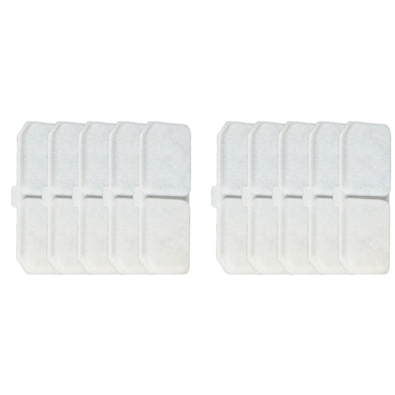 Cat Water Dispenser Filter 10 Packs of Replaceable Filters, Suitable for 2 Liters Upgraded Water Dispenser,10 x Activated Carbon Filter,White