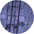 thumbnail image 1 of Ahgly Company Machine Washable Indoor Round Transitional Medium Slate Blue Area Rugs, 6' Round, 1 of 7