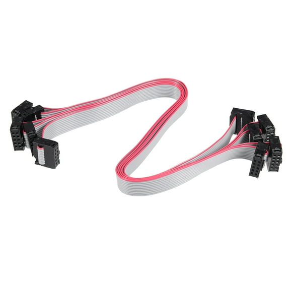 IDC 10 Pins Connector Flat Ribbon Cable Female Connector 30cm 2.54mm Pitch,5pcs