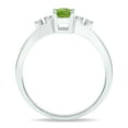 thumbnail image 2 of SZUL Women's Peridot and Diamond Sparkle Ring in 10K White Gold, 2 of 5