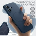 thumbnail image 3 of JETech Magnetic Silicone Case for iPhone 17 6.3-Inch, Compatible with MagSafe, Silky Soft Touch (Navy Blue), 3 of 6