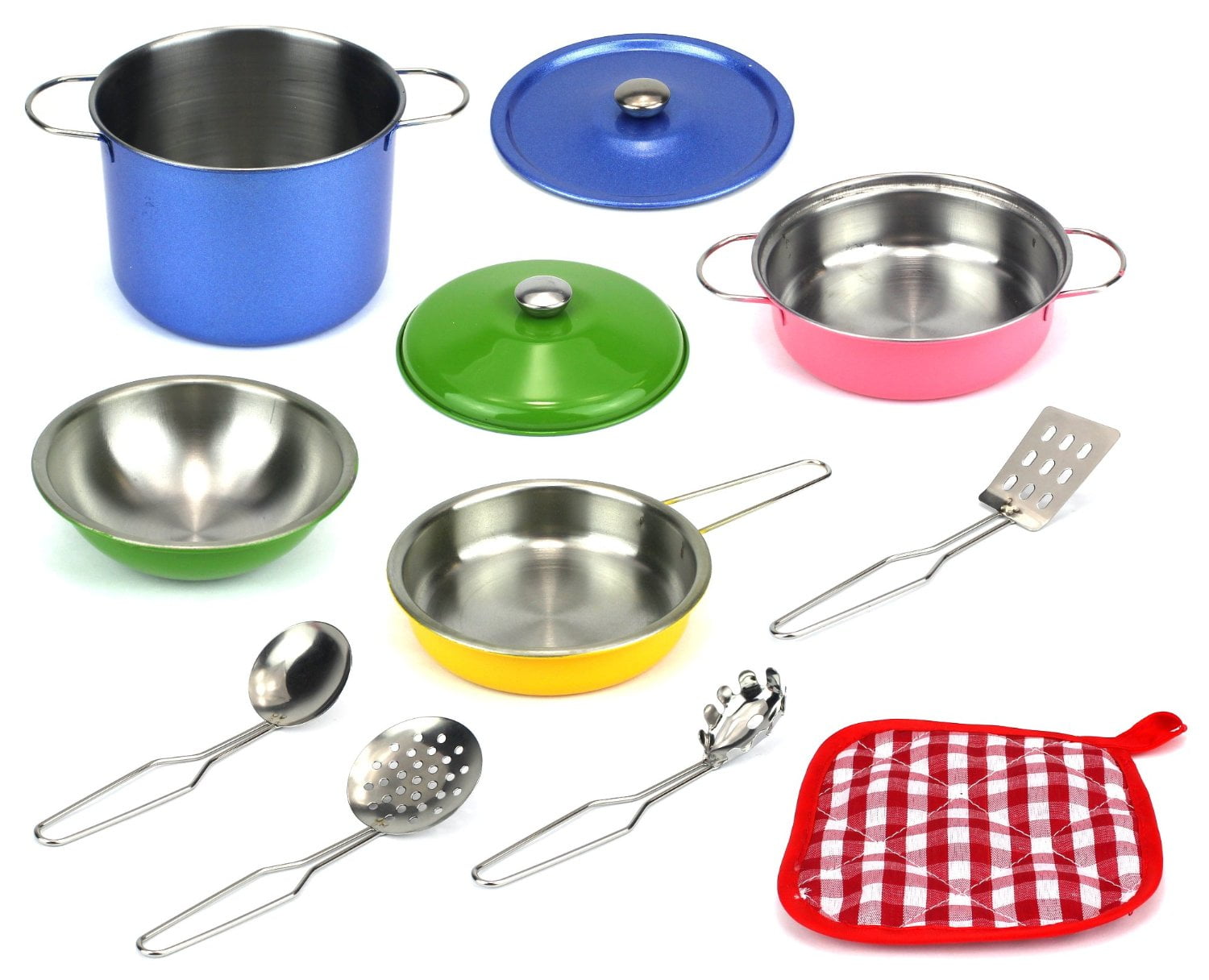 Colorful Kitchen Complete 11 Pcs. Metal Children's Kid's Toy