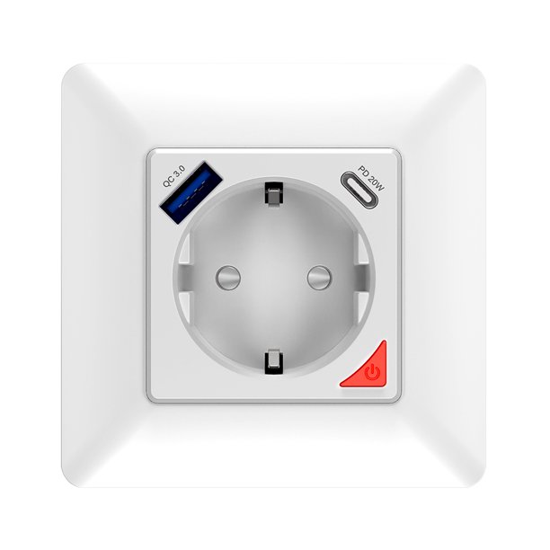 Enchufe Inteligente Enchufe de toma de corriente de la UE Control de voz Enchufe inteligente Trabajo con Alexa Google Home