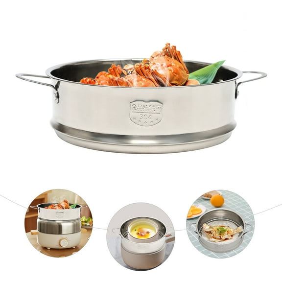 Miumaeov 16cm Stainless Steel Food Steamer Basket Stockpot Pot Steam Pot Cooker  Kitchen Cookware