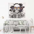 thumbnail image 2 of Yayeee Tapestry Wall Hanging for Bedroom 80" x 60" Living Room Home Wall Art Decor, Skeleton with Glasses, 2 of 7