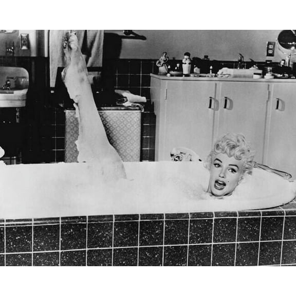 Marilyn Monroe lies in bubble bath legs in air The Seven Year Itch Poster