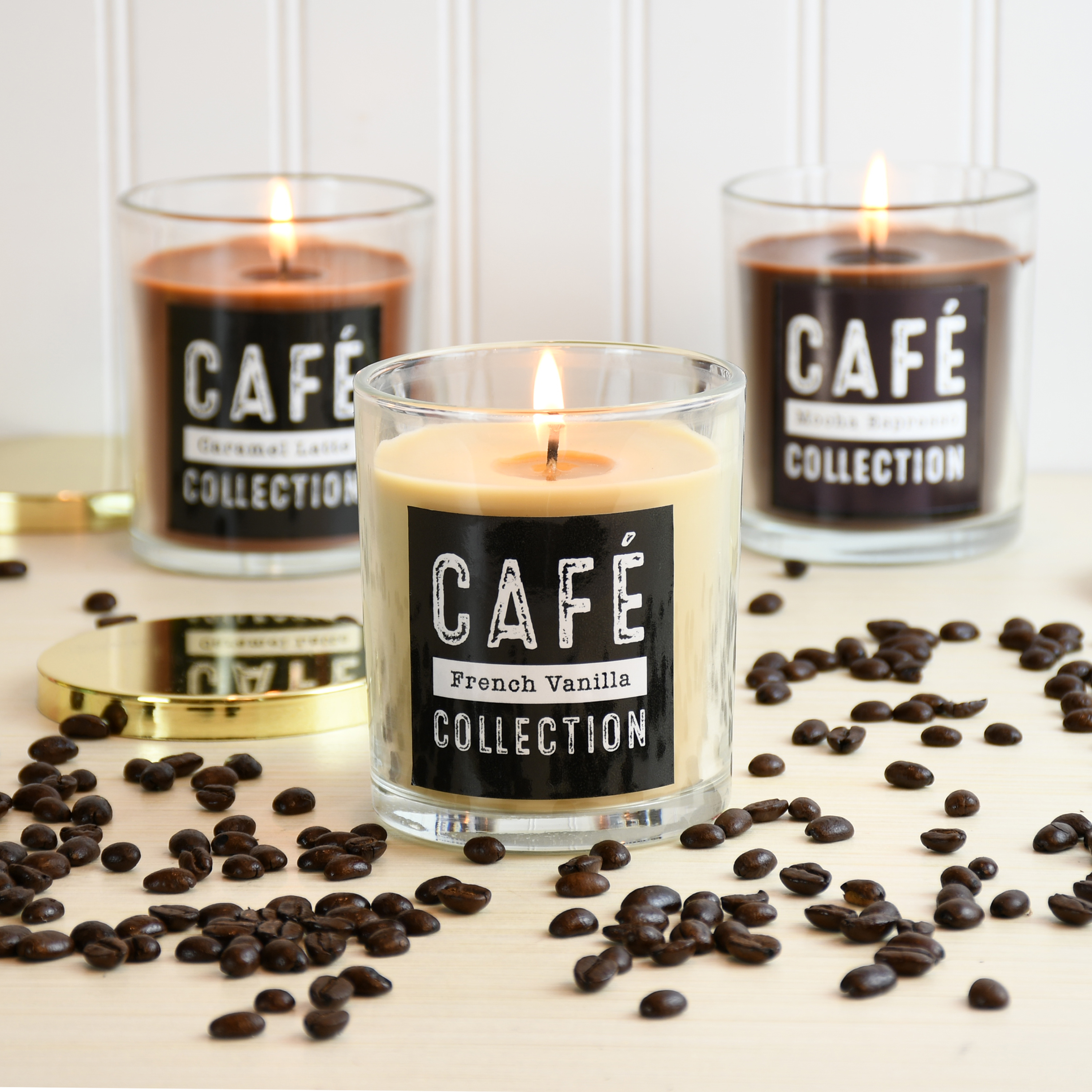 Lumabase Coffee Scented Candles Set Of Three Walmart Com Walmart Com