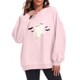 thumbnail image 2 of Fjofpr Sweatshirts for Women Loose Fit Halloween Sweatshirt for Women Plus Size Women Classic Halloween Print Oversized Crewneck Long Sleeve Loose Pullover Sweatshirt Tops, 2 of 5