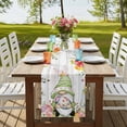 thumbnail image 4 of Table Runners 108 Inches Long Dress Scarves, Gnomes Easter Farmhouse Coffee/Dining/Kitchen Table Runner for Living Room, Eucalyptus Spring Floral Eggs Wooden 13x108 Inch, 4 of 9