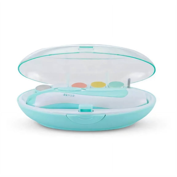 FACEGA Baby Nail Trimmer Electric,Six-In-One Baby Nail Grinder,35 Decibels Quiet and Low Vibration Nail File,Blue