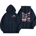 thumbnail image 4 of Clothing 2025 Yajing Hoodies for Women Women's Fashionable Youth Campus Top Printed Floral Sweatshirt Hoodie Oversized Hoodies for Women Blue L, 4 of 6