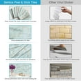 thumbnail image 5 of BeNice Peel and Stick Tile Subway Tile Backsplash Adhesive Wall Tiles Marble Tiles Stickers (10pcs,blue), 5 of 7