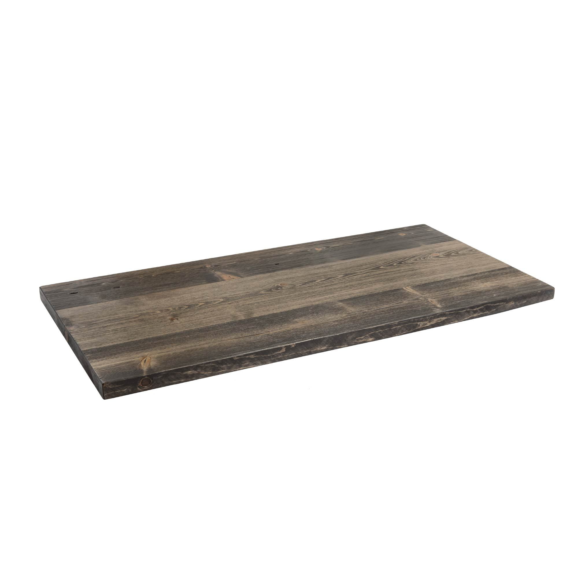 Boulder Black Rustic Solid Pine Coffee Tabletop