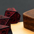 thumbnail image 3 of Cusdie 7-Die DND Dice with Carved Pattern D&D Dice Set Acrylic Polyhedral Dice for Role Playing Game Board Games Warhammer MTG, 3 of 5