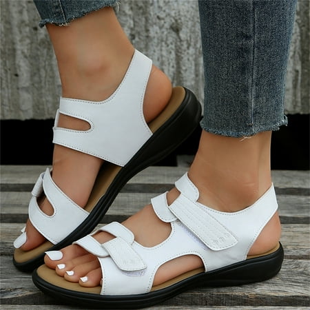 

Vedolay Sandals for Summer Sandals for Women Open Toe Ankle Strap Platform Casual Strappy Low Wedges Sandals Pink 7