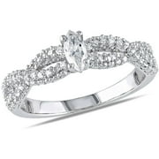 Kp White Gold Cz Solitaire Ring Kp White Gold Cz Solitaire Ring