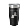 thumbnail image 1 of Alligator Lake Map Tumbler Travel Mug Insulated Laser Engraved Coffee Cup Osceola Kissimmee Florida 20 oz Black, 1 of 5