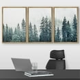 thumbnail image 2 of wall26 Framed Canvas Print Wall Art Set Film Grain Aerial View of Pine Tree Forest Nature Wilderness Modern Art Rustic Landscape Relax/Calm Cool for Living Room, Bedroom, Office - 24"x36"x3, 2 of 5