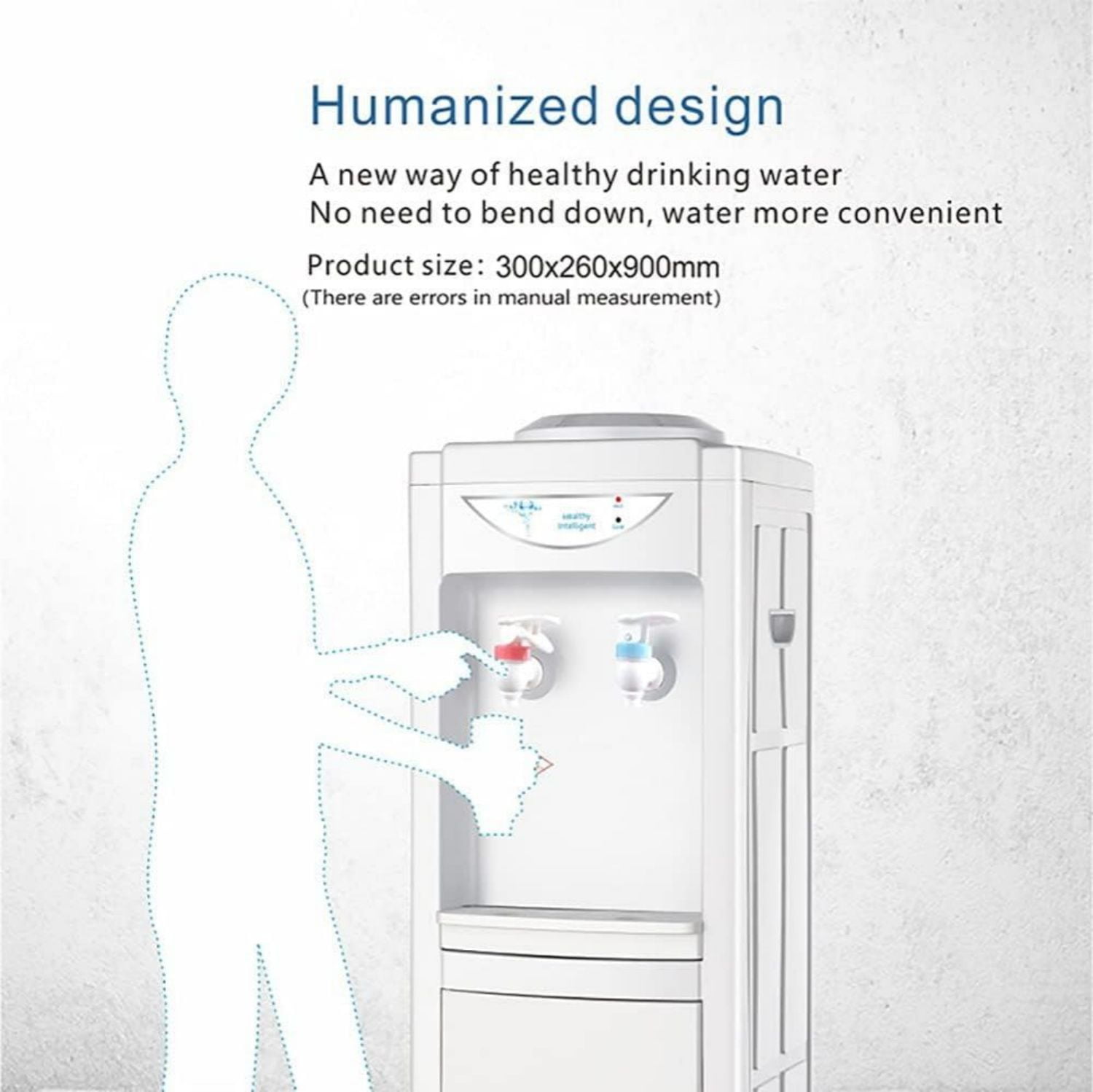 LUVCMFT Water Cooler Dispenser for 5 Gallon Bottle, Top Loading Hot and Cold Water Dispenser with Storage Cabinet & Child Safety Lock, Ideal for Home Office Use, White