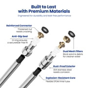 JOMOO Shower Hose Extra Long 98 Inches Flexible Stainless Steel Handheld Shower Head Hose with Brass Insert and Nut, EPDM Inner Tube, Anti-Kink Chrome Shower Head Hose Replacement