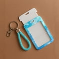 thumbnail image 3 of WIRESTER Slide-Open ID Badge Holder Keychain, Hard Plastic Card Case with Clear Window for ID, Credit Card, Bus Pass & Photo – Ocean Sea Turtles, 3 of 6