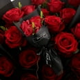 thumbnail image 3 of Valentine Day 3 Heads Rose Bouquet,Artificial Plants and Flowers,Rose Flower Petals Valentine Day Gifts for Women,for Valentine's Day Gifts, Appointment, and Desktop Decoration(Red), 3 of 4