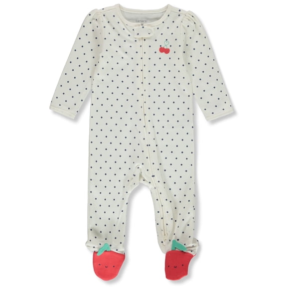 Carter's Baby Boys' Cherry Footed Coveralls Color: white Size: newborn