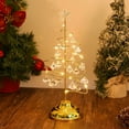 thumbnail image 3 of Christmas Tree Table Lamp, LED Christmas Spiral Night Light with Glittering Star, Battery Operated Table Decoration Light for Indoor Outdoor Xmas Night (Gold 5x5x13 inch), 3 of 10