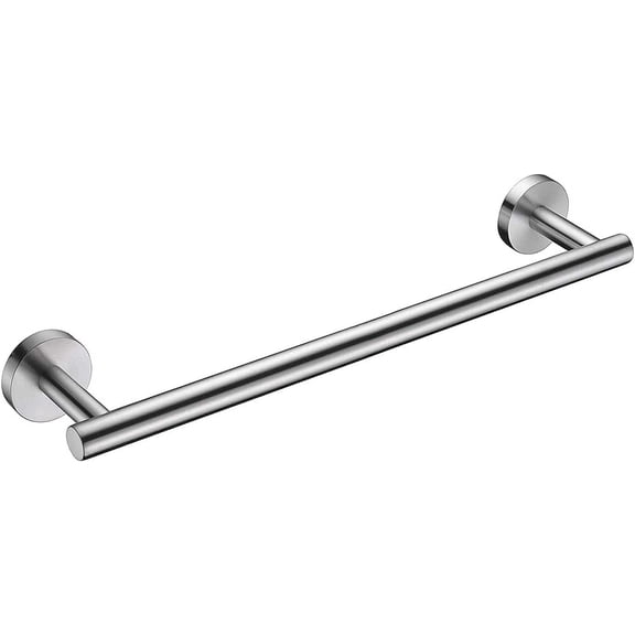 Brushed Nickel Bath Towel Bar Single Bars Towel Rack Rod Classic Wall Mounted SUS304 Stainless Steel Bathroom Towel Holder Toilet Kitchen Towel Shelf Single Layer,16 inches