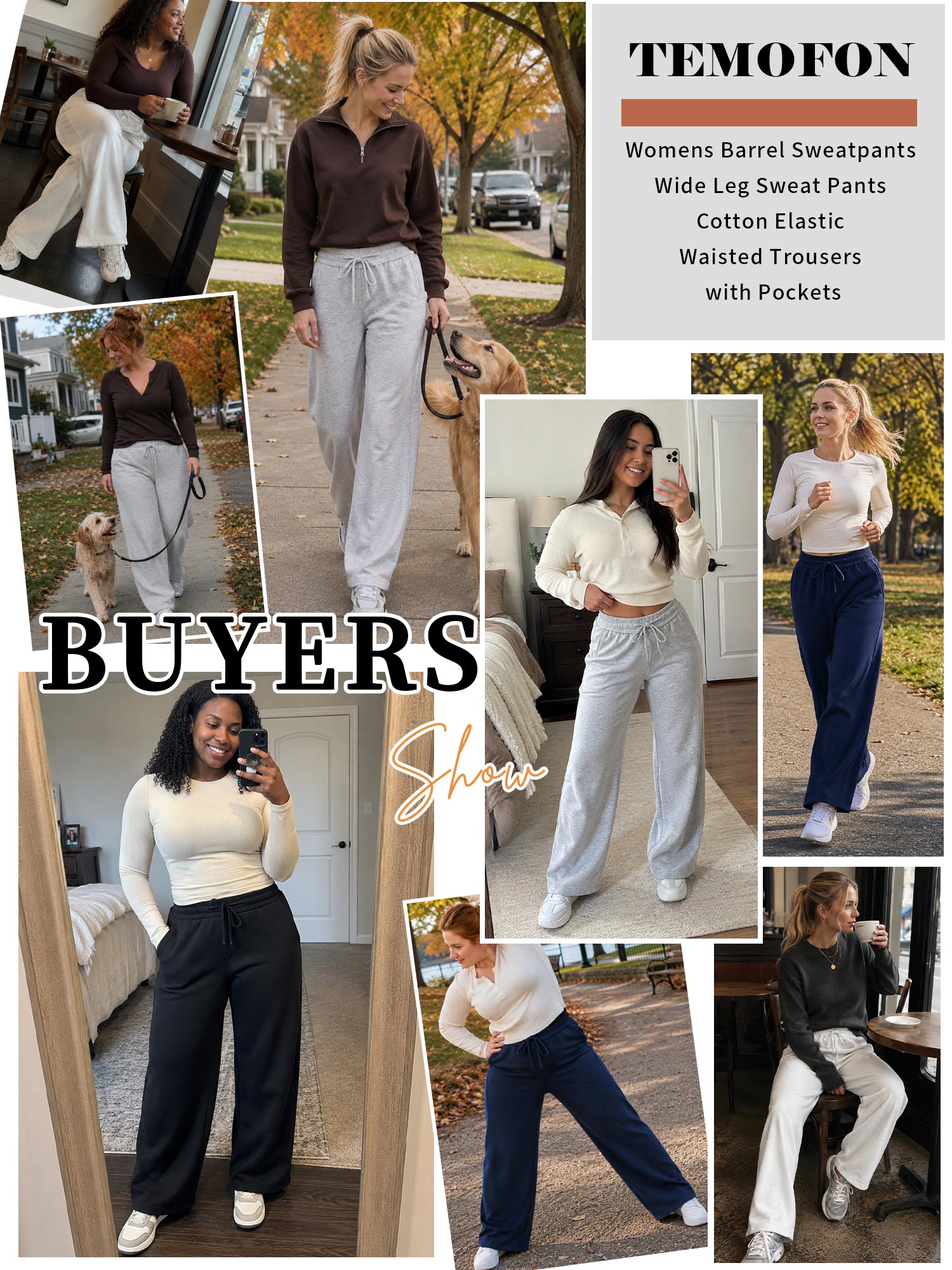 Temofon Women's Barrel Leg Sweatpants photo 6