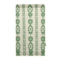 thumbnail image 4 of Green Floral Stripes Door Curtain 25x40in Privacy Mesh with UV Protection Tie Back Rod Pockets, 4 of 10