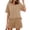 Khaki, variant on Women's Oversized Short Sets 2 Piece Batwing Sleeve Solid Casual Top and Shorts Suits Casual Summer Outfits Sweatsuit 2 piece outfit