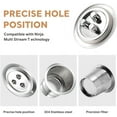 thumbnail image 2 of Stainless Steel Reusable Ninja K Cups Pods 3 Hole Refillable Coffee Pods Compatible with Ninja CFP201 CFP301 Dual Brew Pro Machine Permanent K Cups Filters Coffee Accessories (2 Pack), 2 of 7